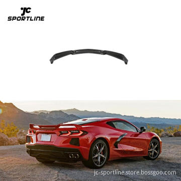 Chevrolet Corvette Stingray C8 Z06 Real Carbon Rear Trunk Lid Spoiler High Wing 2020-2024